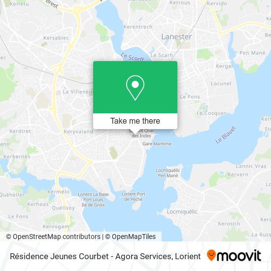 Résidence Jeunes Courbet - Agora Services map