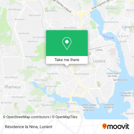 Résidence la Nina map