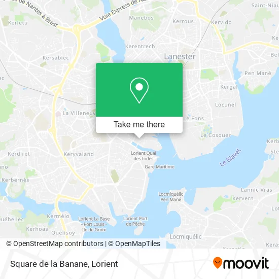 Square de la Banane map