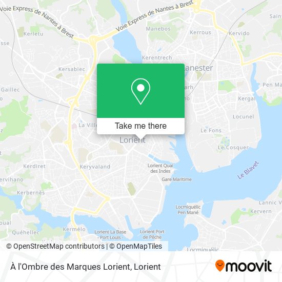 À l'Ombre des Marques Lorient map