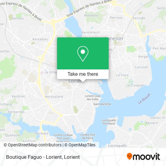 Boutique Faguo - Lorient map