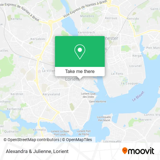 Alexandra & Julienne map