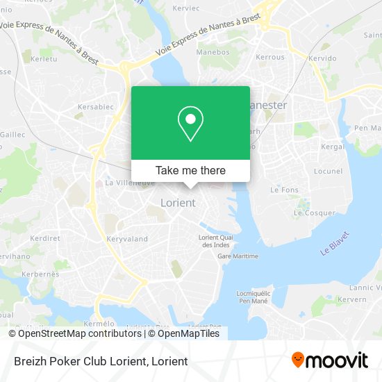 Breizh Poker Club Lorient map