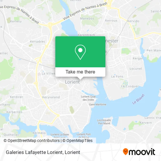 Galeries Lafayette Lorient map
