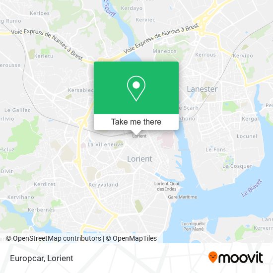 Europcar map