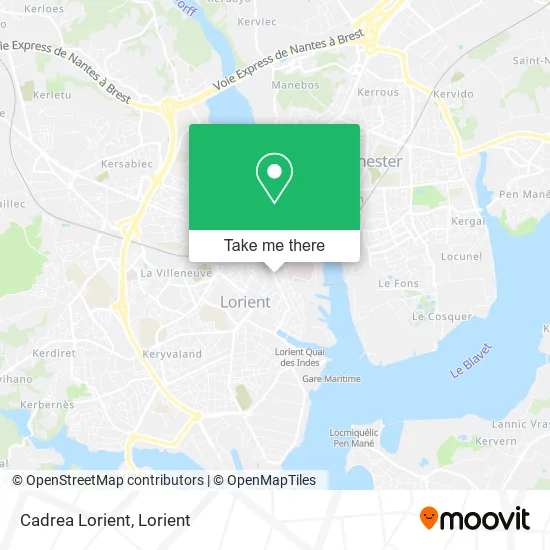 Cadrea Lorient map