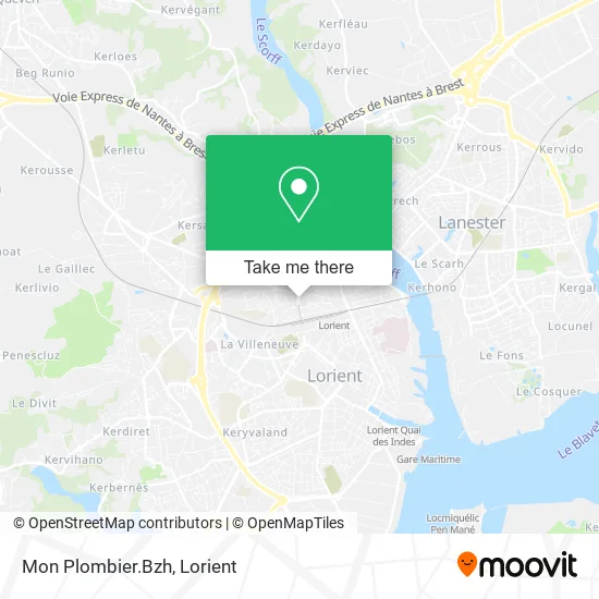 Mon Plombier.Bzh map
