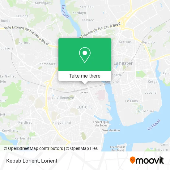 Kebab Lorient map