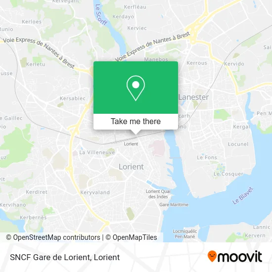 SNCF Gare de Lorient map