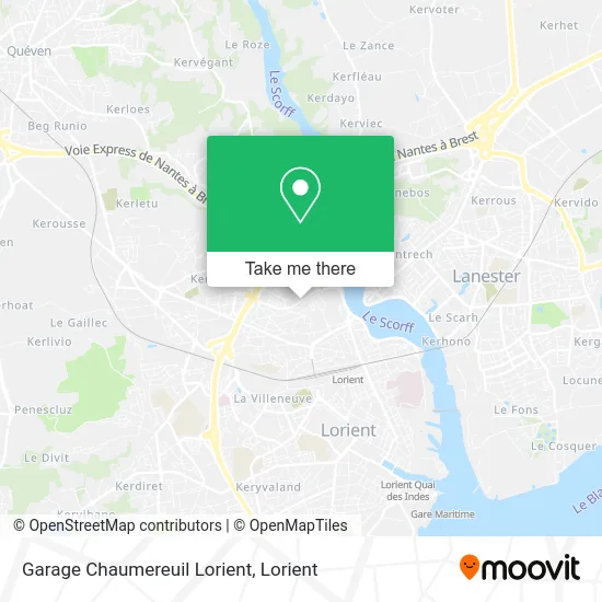 Garage Chaumereuil Lorient map