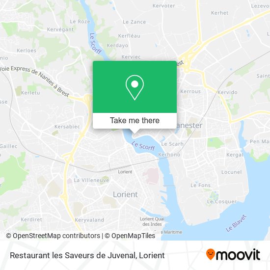 Restaurant les Saveurs de Juvenal map