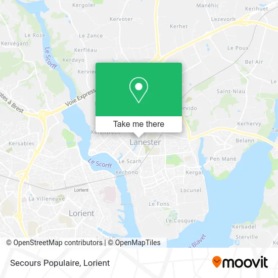 Secours Populaire map