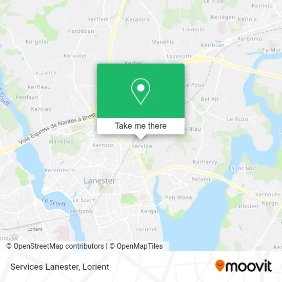 Services Lanester map