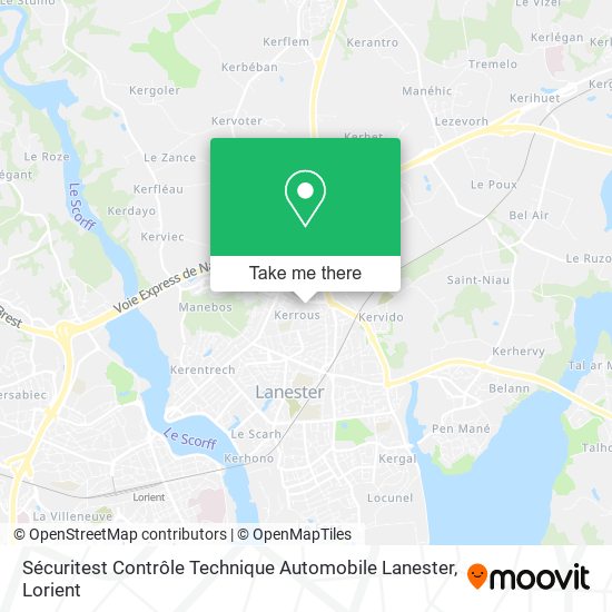 Sécuritest Contrôle Technique Automobile Lanester map