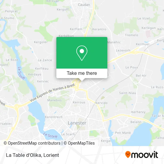 La Table d'Olika map