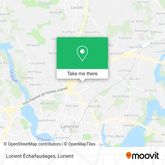 Lorient Échafaudages map
