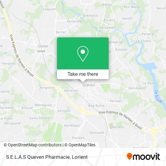 S.E.L.A.S Queven Pharmacie map