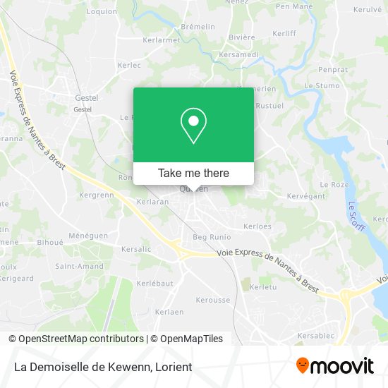 La Demoiselle de Kewenn map
