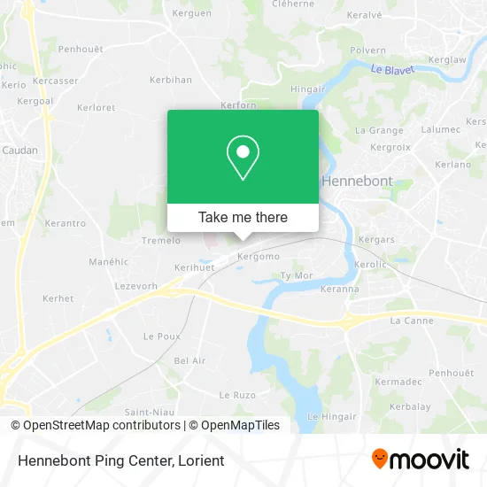 Hennebont Ping Center map
