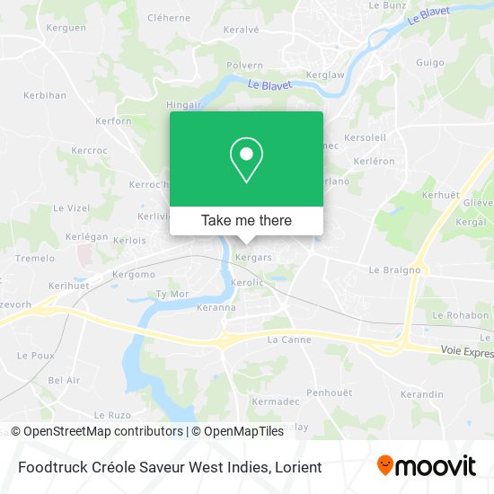 Foodtruck Créole Saveur West Indies map