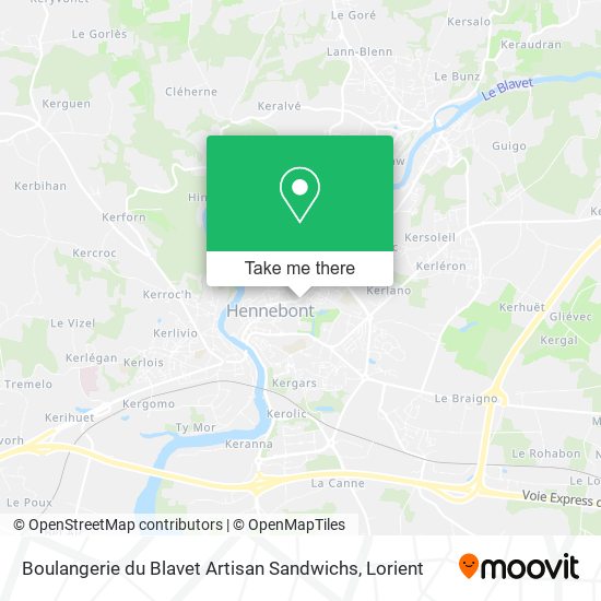 Boulangerie du Blavet Artisan Sandwichs map