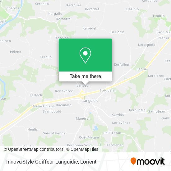 Innova'Style Coiffeur Languidic map