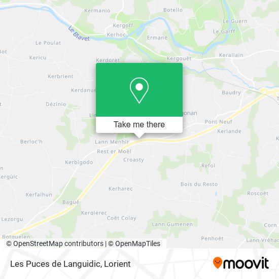 Les Puces de Languidic map