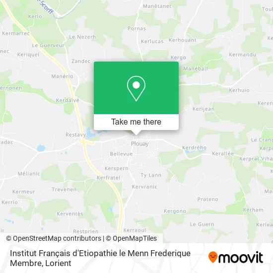 Institut Français d'Etiopathie le Menn Frederique Membre map
