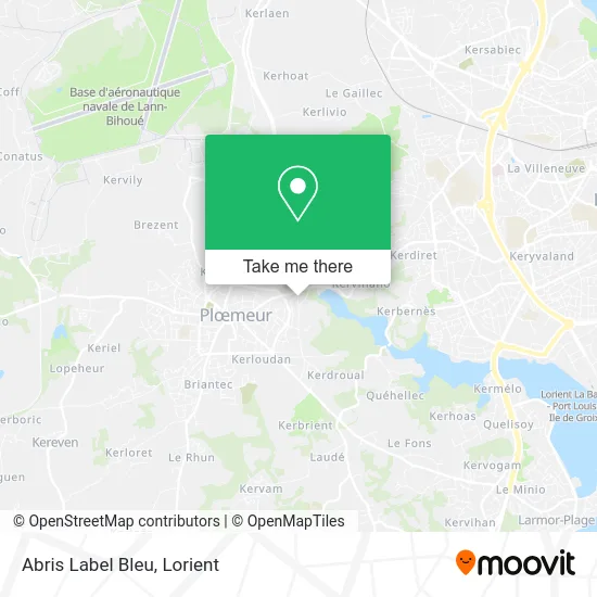 Abris Label Bleu map