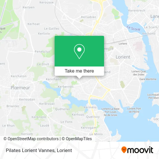 Pilates Lorient Vannes map
