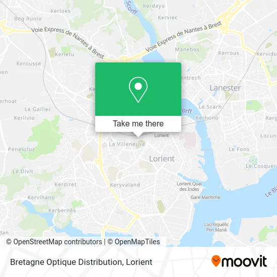 Bretagne Optique Distribution map