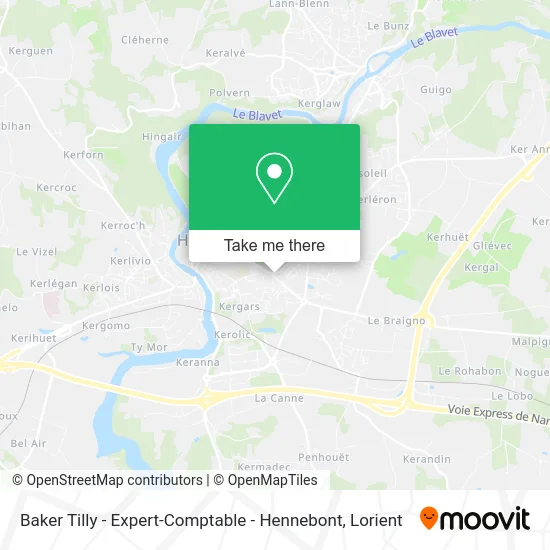 Baker Tilly - Expert-Comptable - Hennebont map