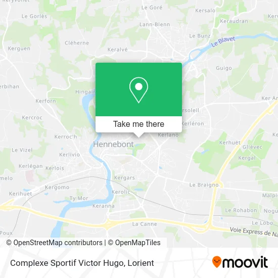 Complexe Sportif Victor Hugo map