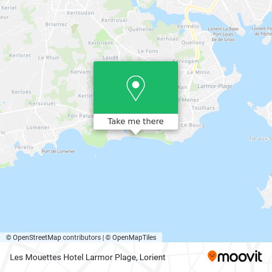 Mapa Les Mouettes Hotel Larmor Plage