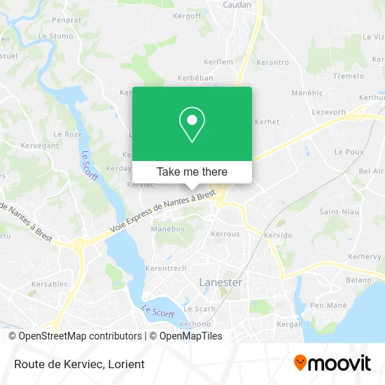 Route de Kerviec map