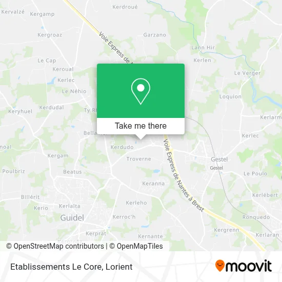 Etablissements Le Core map