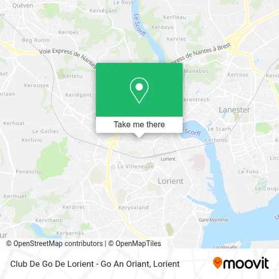 Club De Go De Lorient - Go An Oriant map
