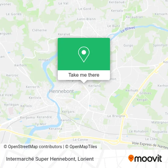 Intermarché Super Hennebont map