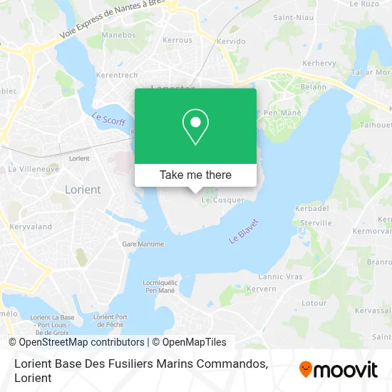 Lorient Base Des Fusiliers Marins Commandos map