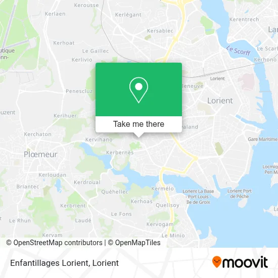 Enfantillages Lorient map
