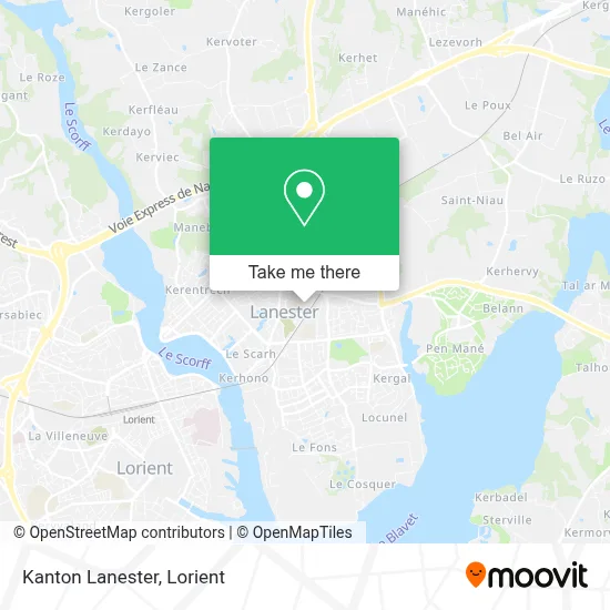 Kanton Lanester map