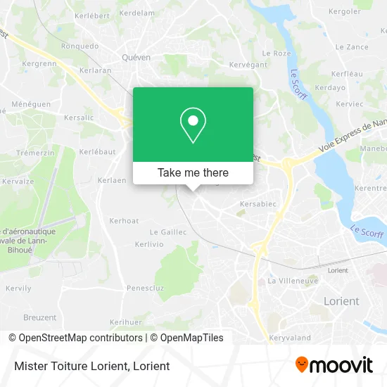 Mister Toiture Lorient map