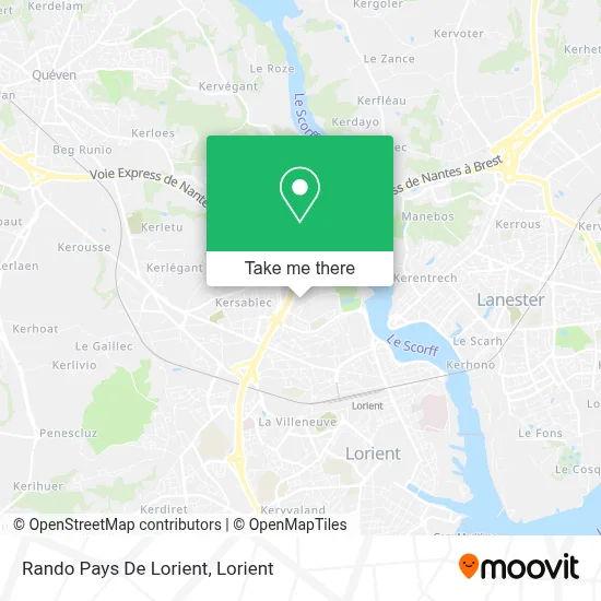 Rando Pays De Lorient map