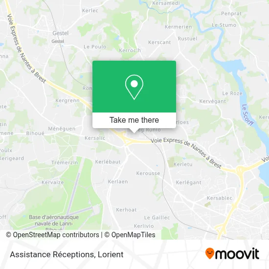 Assistance Réceptions map