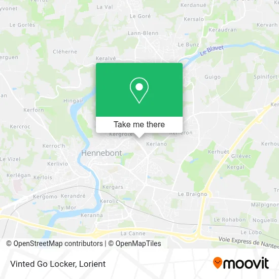 Vinted Go Locker map
