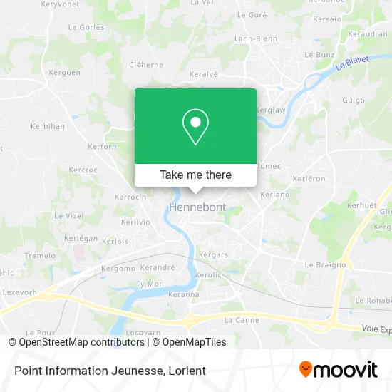 Point Information Jeunesse map