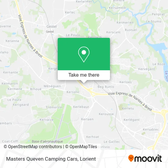 Masters Queven Camping Cars map