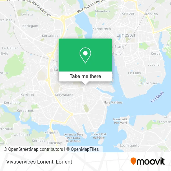 Vivaservices Lorient map