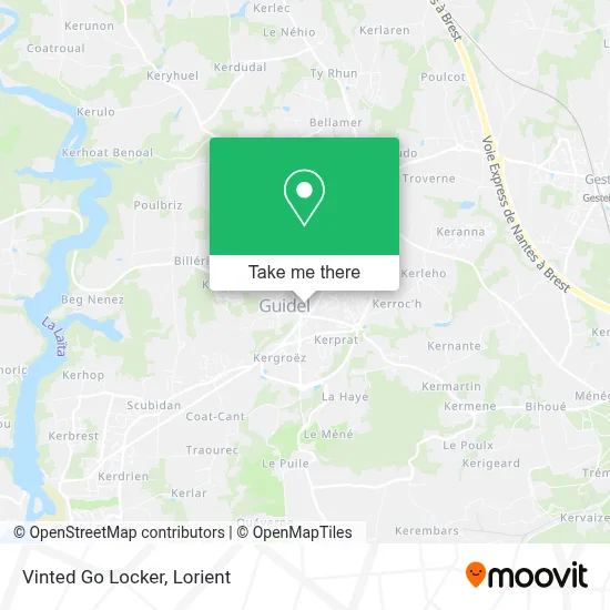 Vinted Go Locker map
