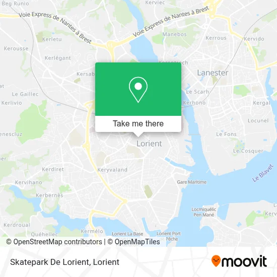 Skatepark De Lorient map